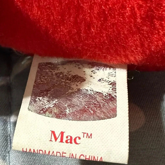TY Beanie Baby Bean Bag- P.E. Pellets Red Cardinal Bird - Mac 1999 6" - Picture 5 of 5